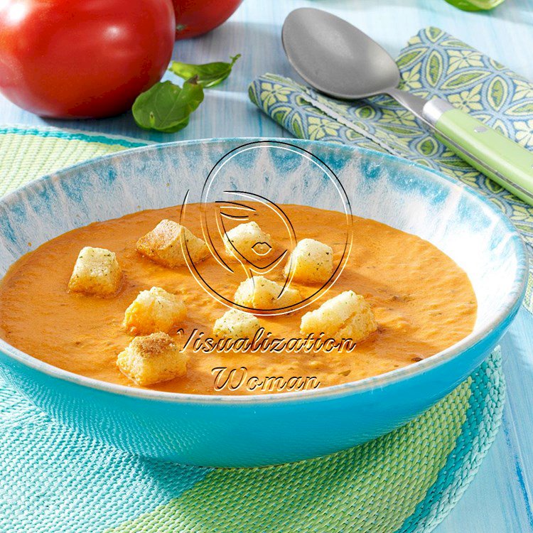 Chunky Tomato-Basil Bisque