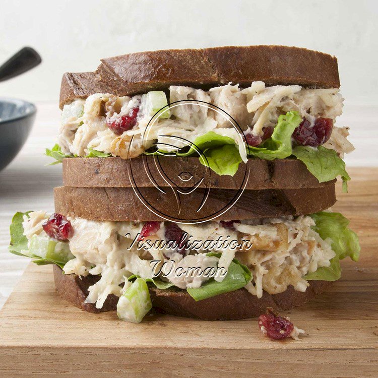 Cranberry-Walnut Chicken Salad Sandwiches