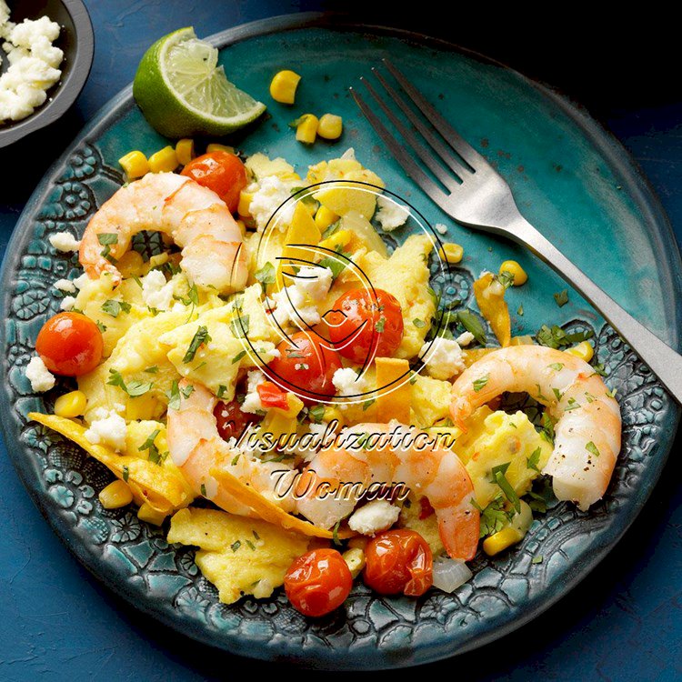 Shrimp and Tomato Migas