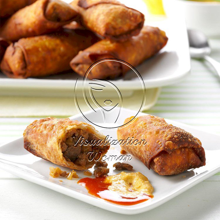 Turkey-Mushroom Egg Rolls