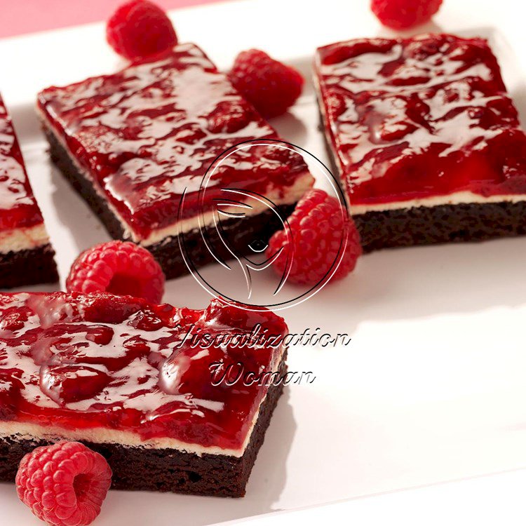 Raspberry Brownie Dessert