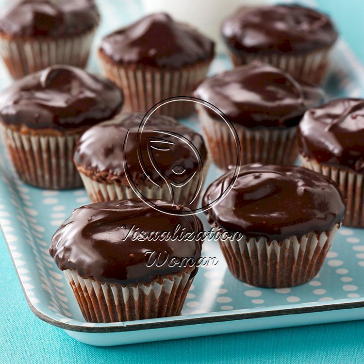 Frosted Walnut Brownie Cups