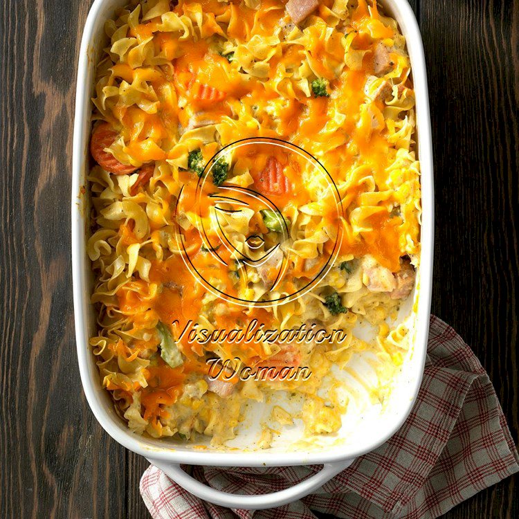 Veggie Noodle Ham Casserole