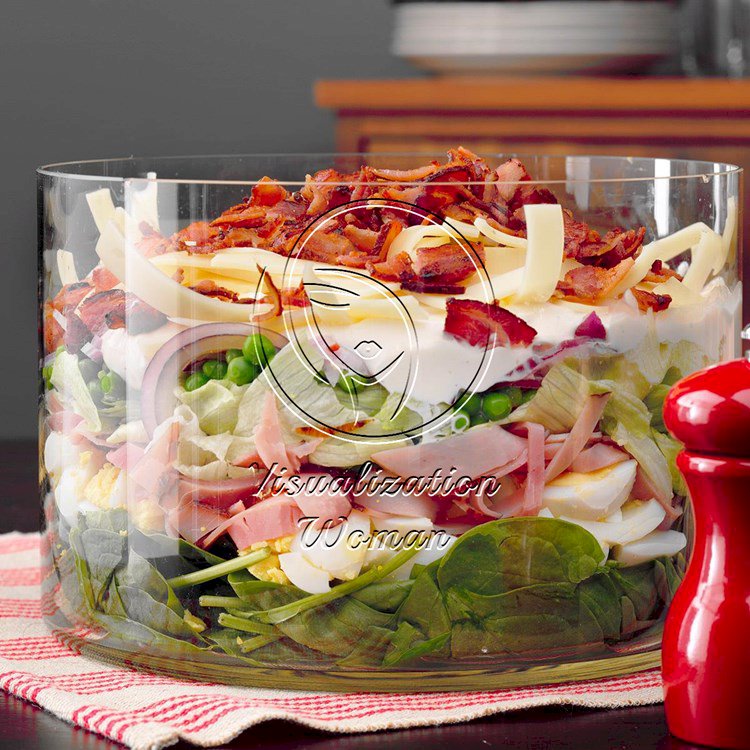 Ham and Swiss Layered Salad