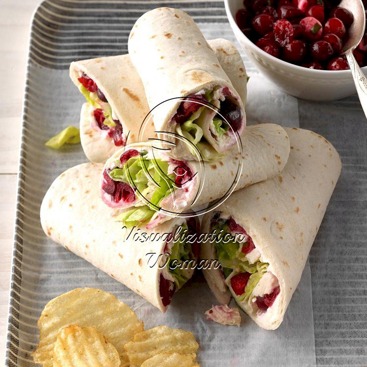 Cranberry Salsa Turkey Wraps