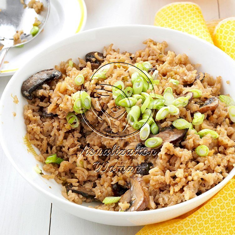 Pressure-Cooker Mushroom Rice Pilaf