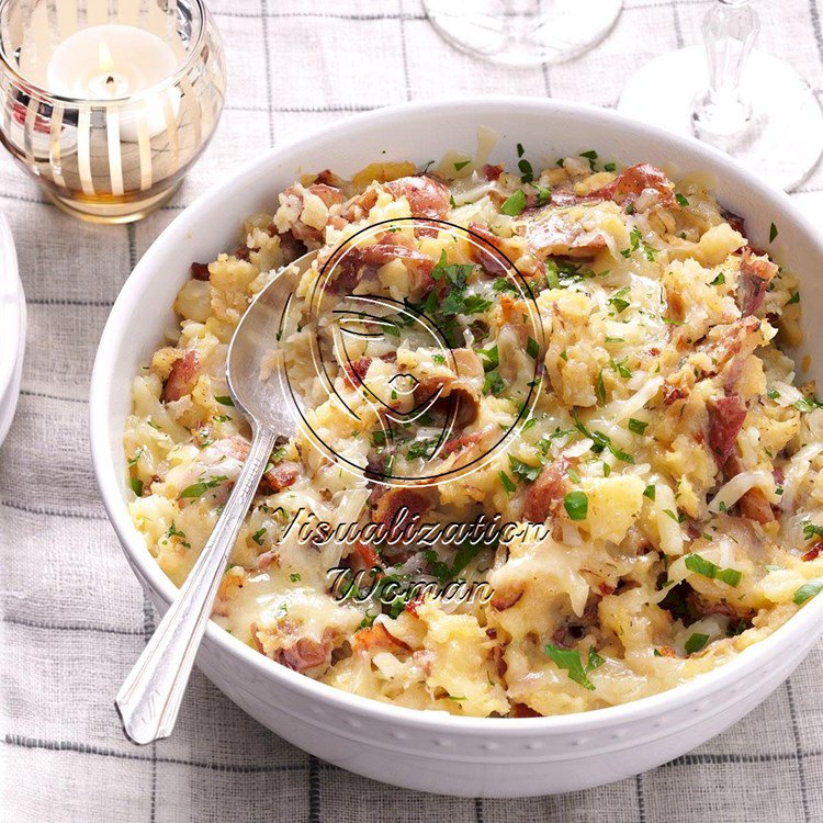 Bacon-Gruyere Smashed Potatoes