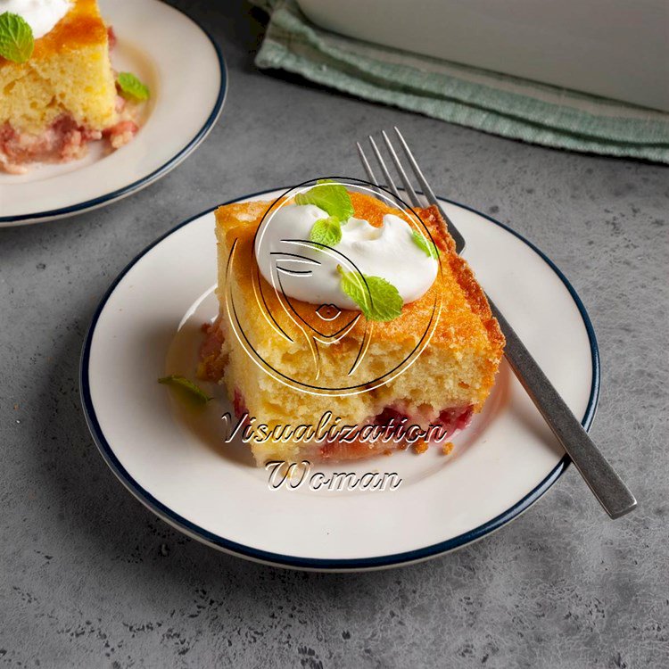 Rhubarb Custard Cake