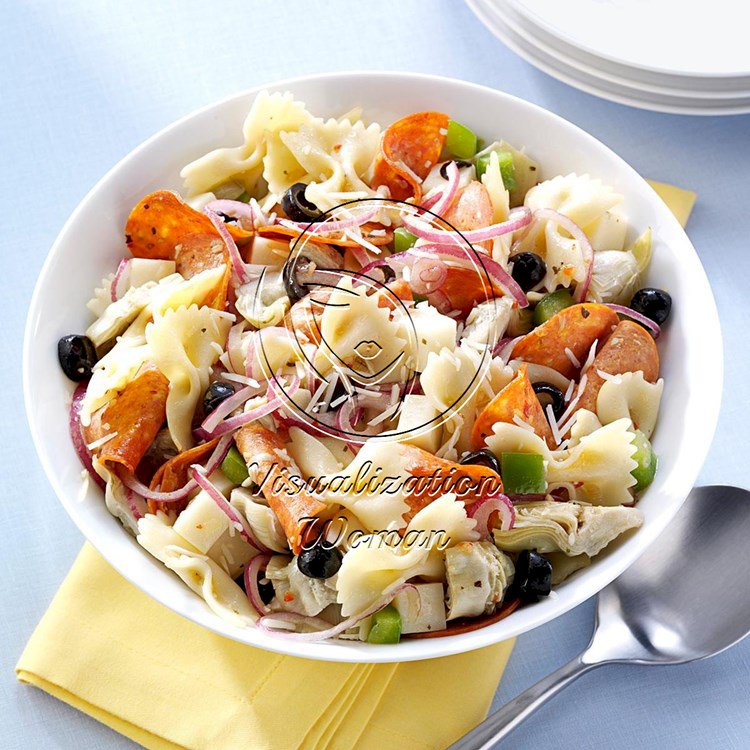 Pepperoni-Artichoke Pasta Salad