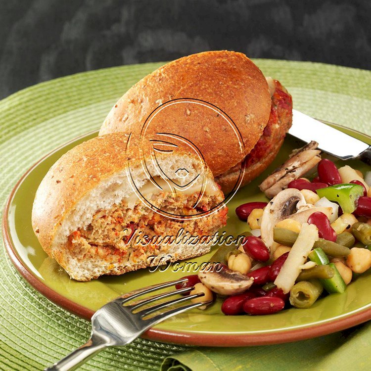 Italian Cheese Turkey Burgers