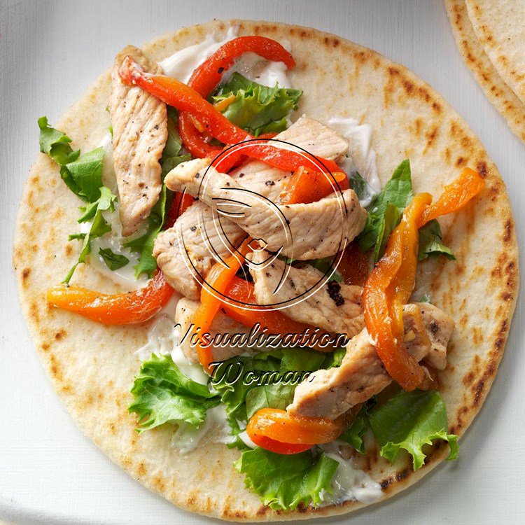 Peppered Pork Pitas