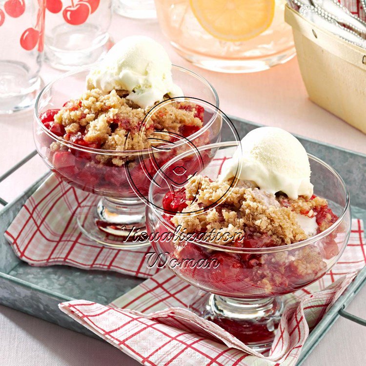 Microwave Cherry Crisp