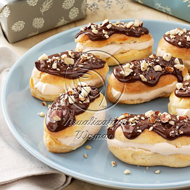 Hazelnut Mocha Eclairs