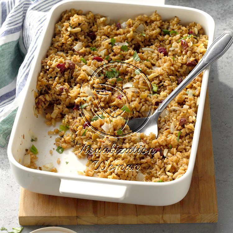 Brown Rice with Cranberries and Almonds