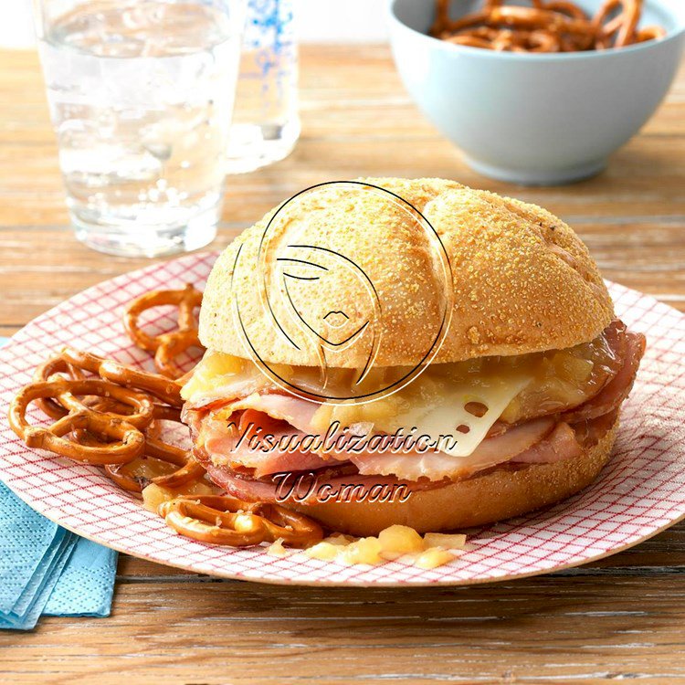 Hot Pineapple Ham Sandwiches