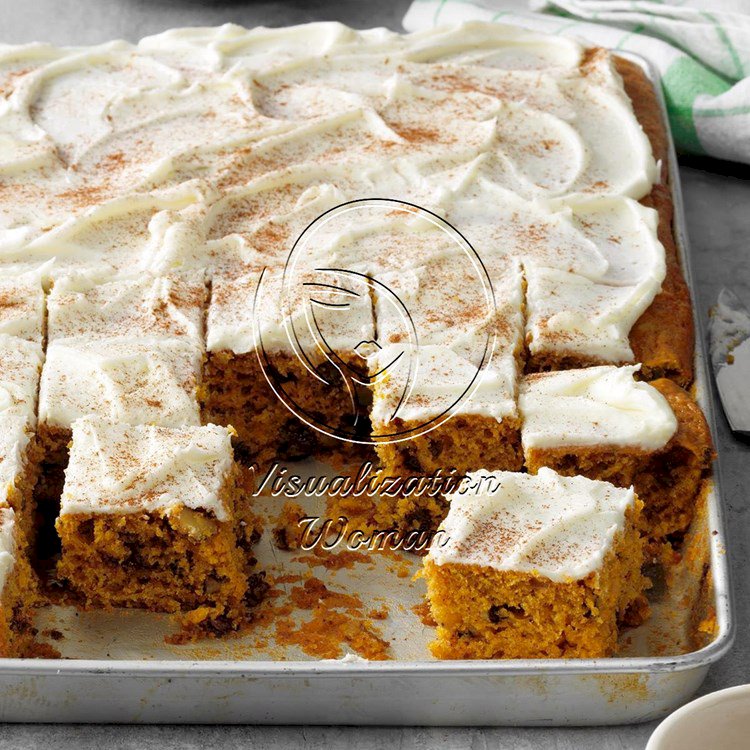 Fluffy Raisin Pumpkin Bars