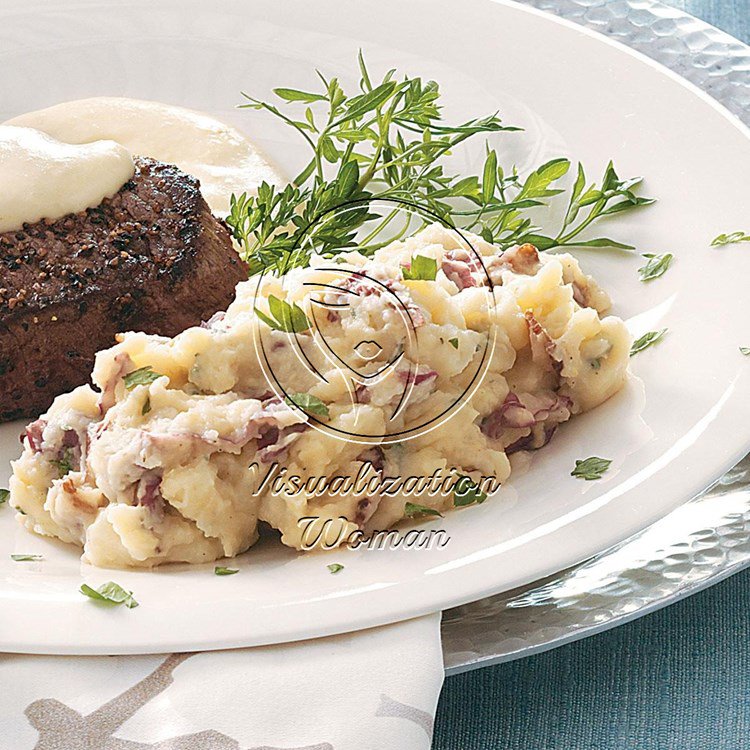 Garlic, Bacon & Stilton Mashed Potatoes