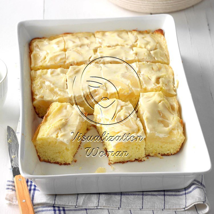 Pear Cake with Sour Cream Topping