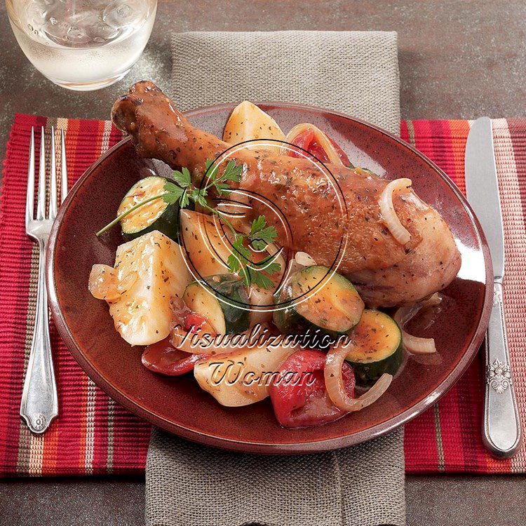 Turkey Drumstick Dinner