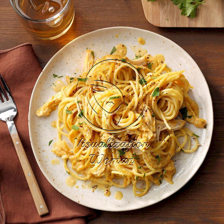 Creamy Pumpkin Spaghetti with Chicken