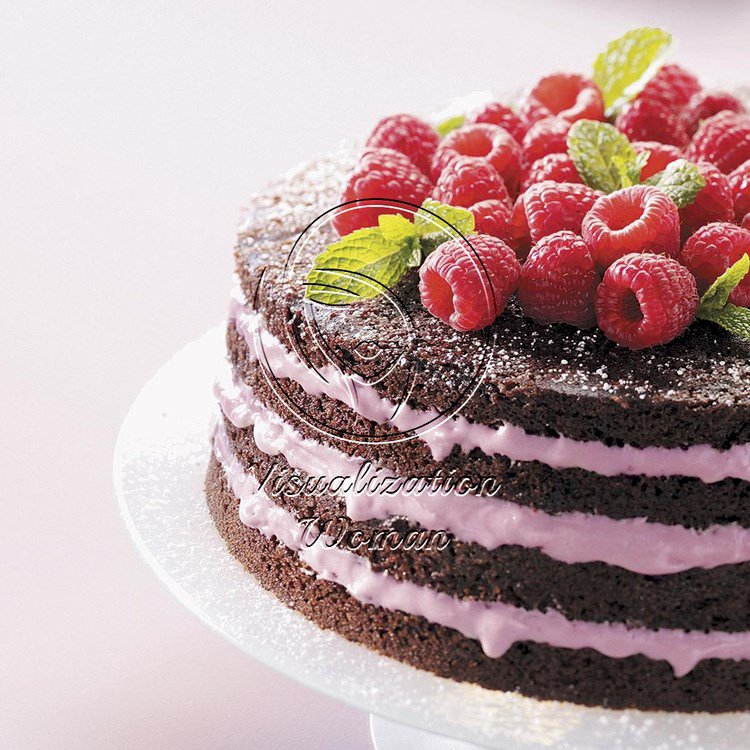 Light Chocolate Torte with Raspberry Filling