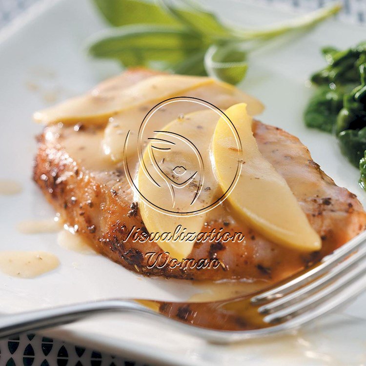 Glazed Pork Chops and Apples