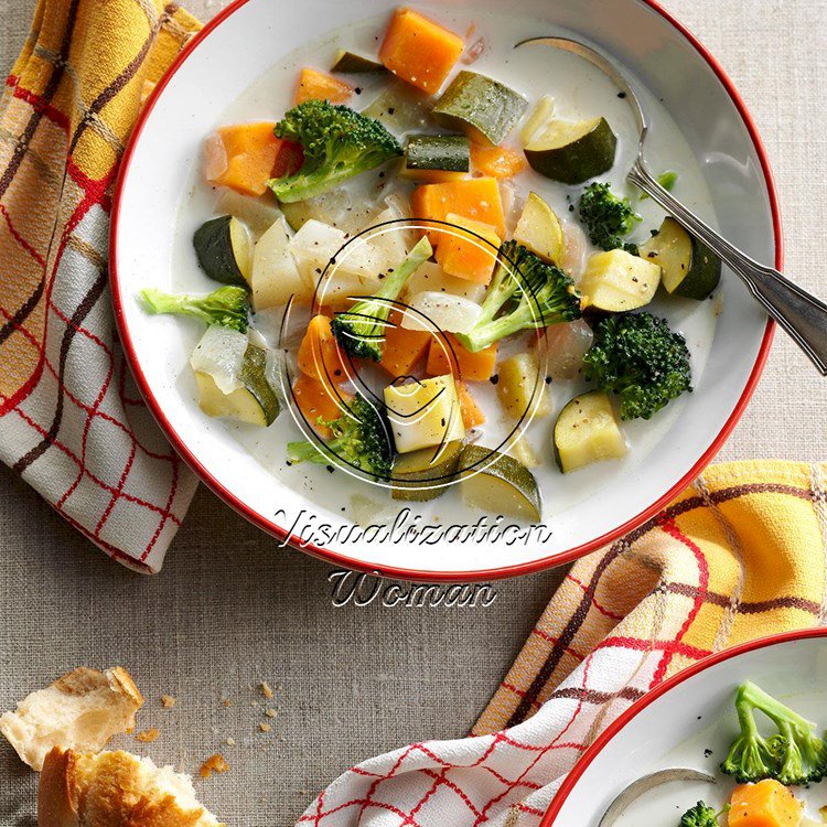 Creamy Sweet Potato and Veggie Soup