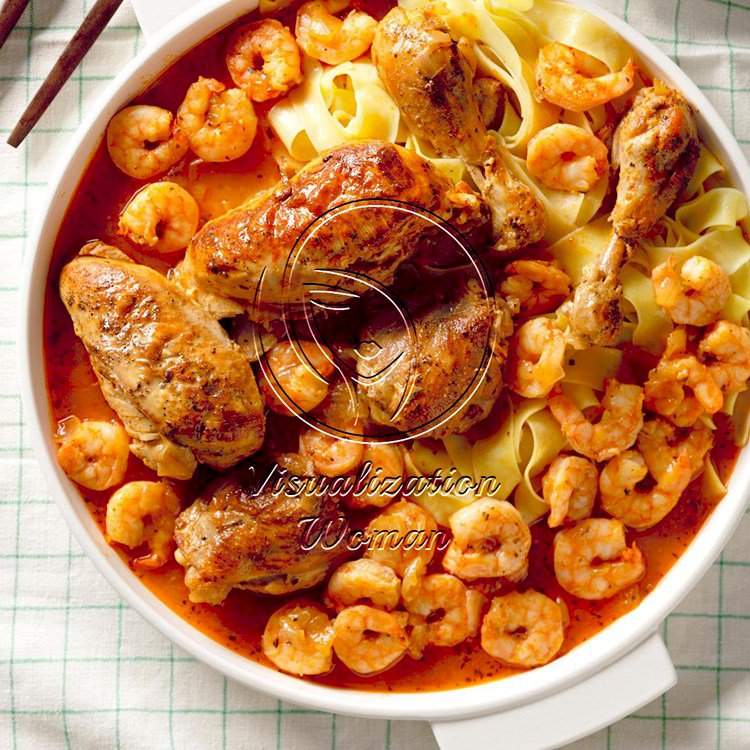 Pressure Cooker Herbed Chicken and Shrimp