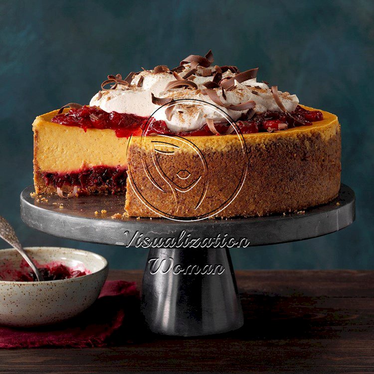 Pumpkin Cranberry Cheesecake