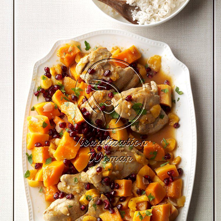 Chicken with Sugar Pumpkins & Apricots