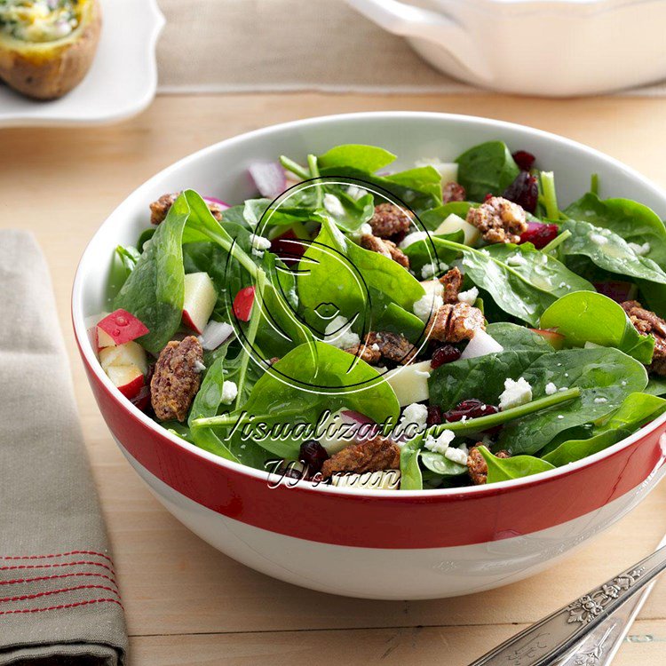Spinach, Apple & Pecan Salad