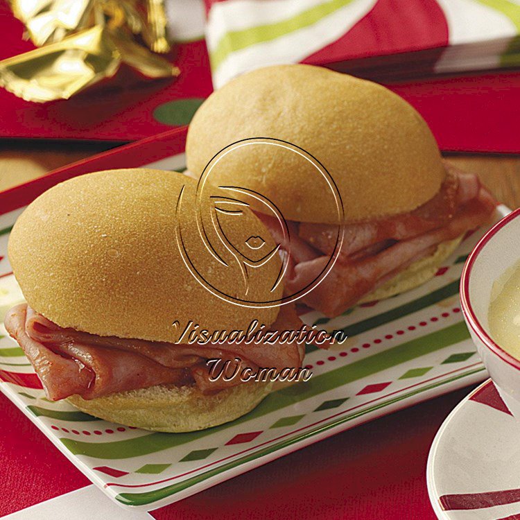 Mini Barbecued Ham Sandwiches