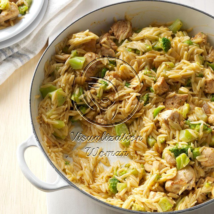 Cheesy Chicken & Broccoli Orzo