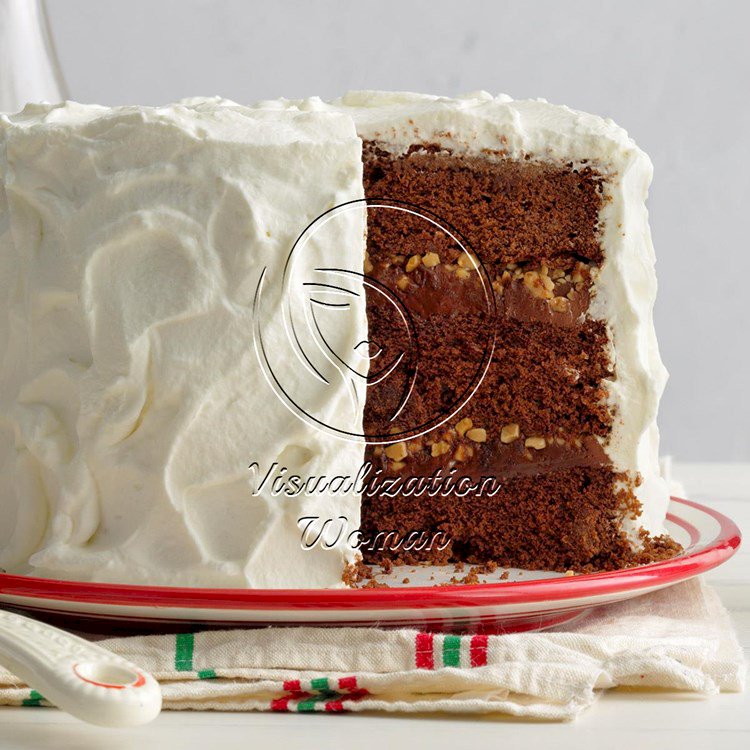 Chocolate Gingerbread Toffee Cake with Ginger Whipped Cream