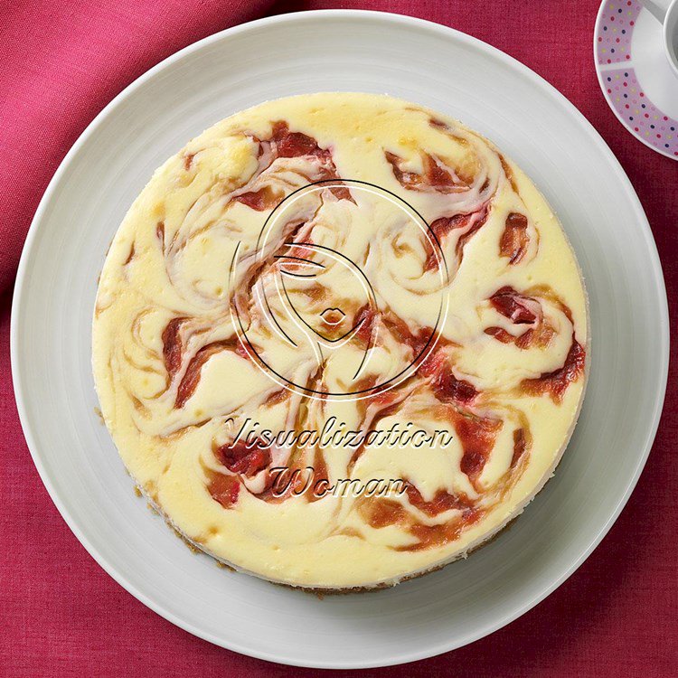 Rhubarb Swirl Cheesecake