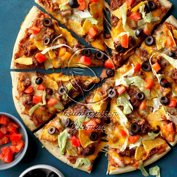 Refried Bean-Taco Pizza