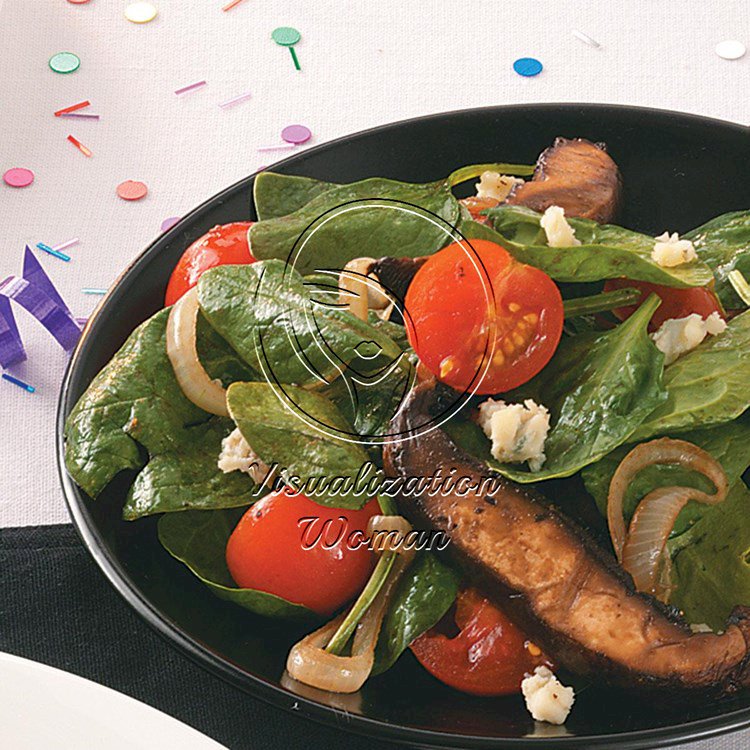 Portobello-Spinach Salad