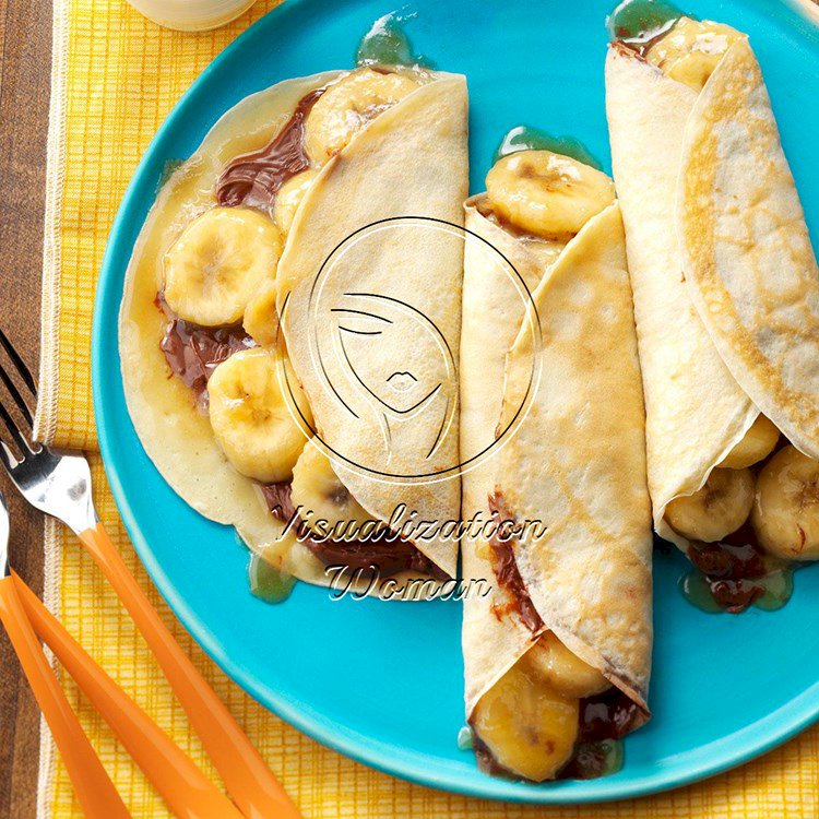 Chocolate-Hazelnut Banana Crepes