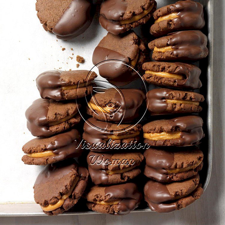 Jamaican Chocolate Cookies with Caramel Creme