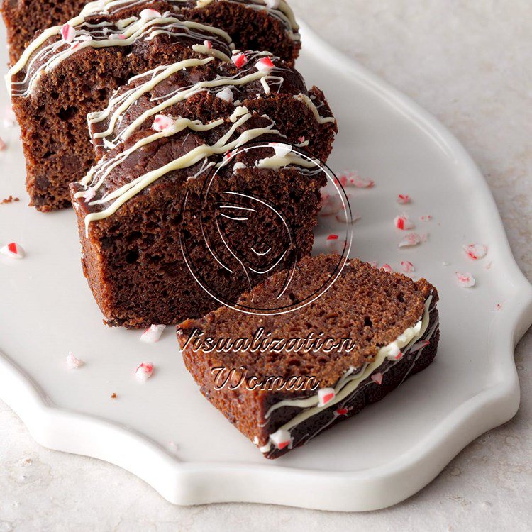 Candy Cane Chocolate Mini Loaves