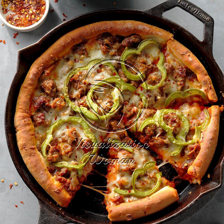 Cast-Iron Sausage Pizza