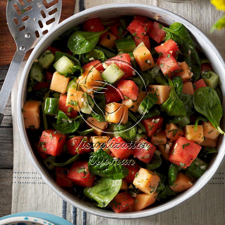 Watermelon and Spinach Salad