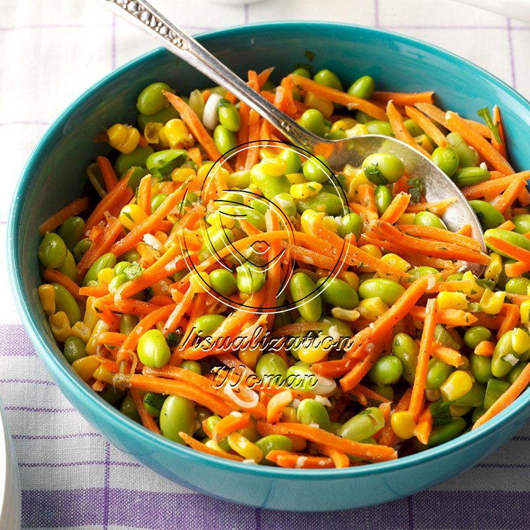 Edamame Corn Carrot Salad