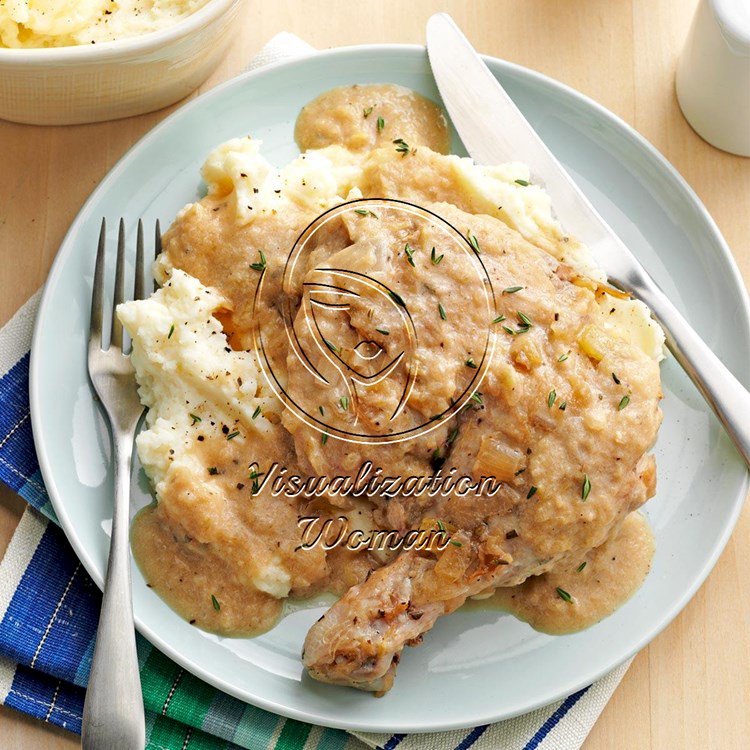 Chicken with Apple-Chardonnay Gravy