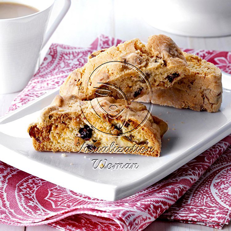 White Chocolate Pistachio and Cranberry Biscotti