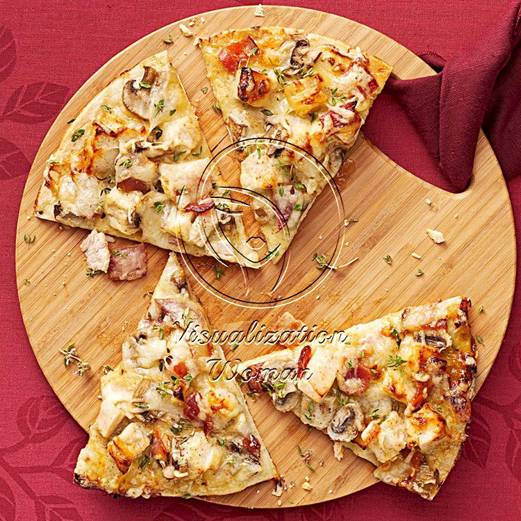 Spicy Mustard Turkey Pizza