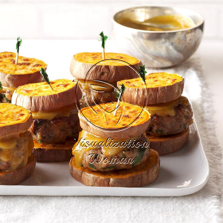 Turkey Sliders with Sweet Potato “Buns”