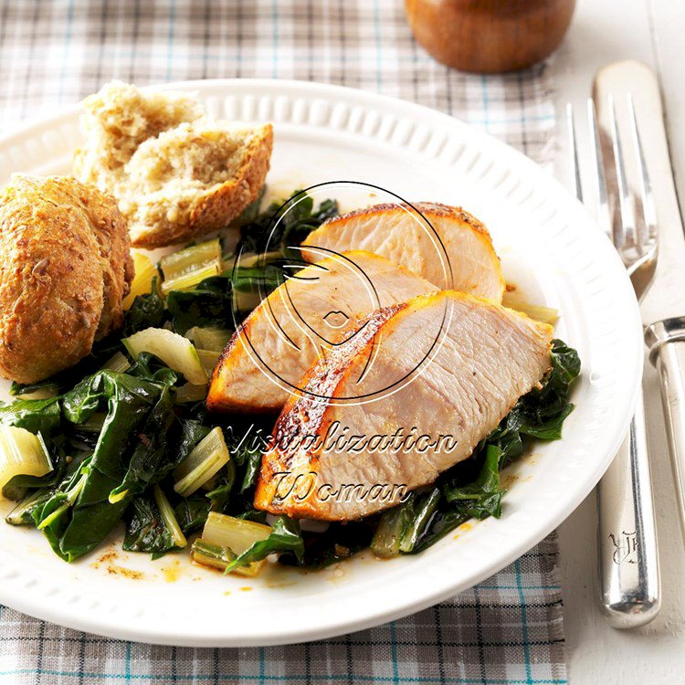 Spiced Turkey with Swiss Chard