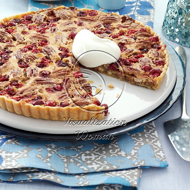 White Chocolate-Cranberry-Pecan Tart