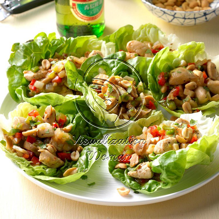 Spicy Chicken Lettuce Wraps